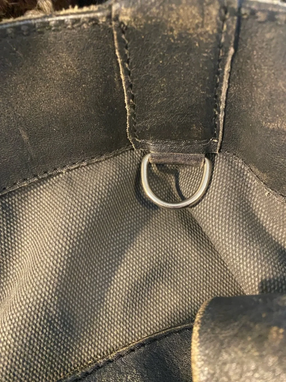Frye Black Leather Tote with Subtle Starburst Detail - Picture 7 of 8